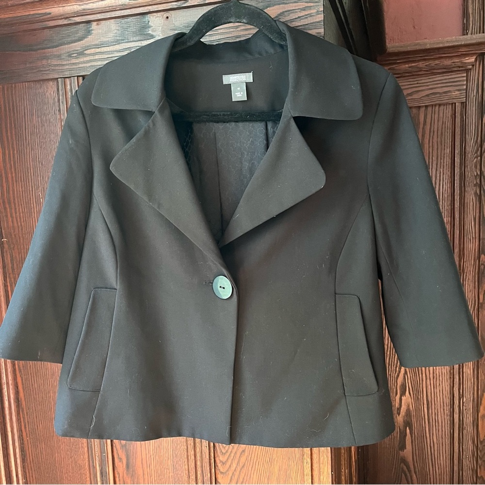 Kenneth Cole Reaction Black Blazer with Notched Lapel